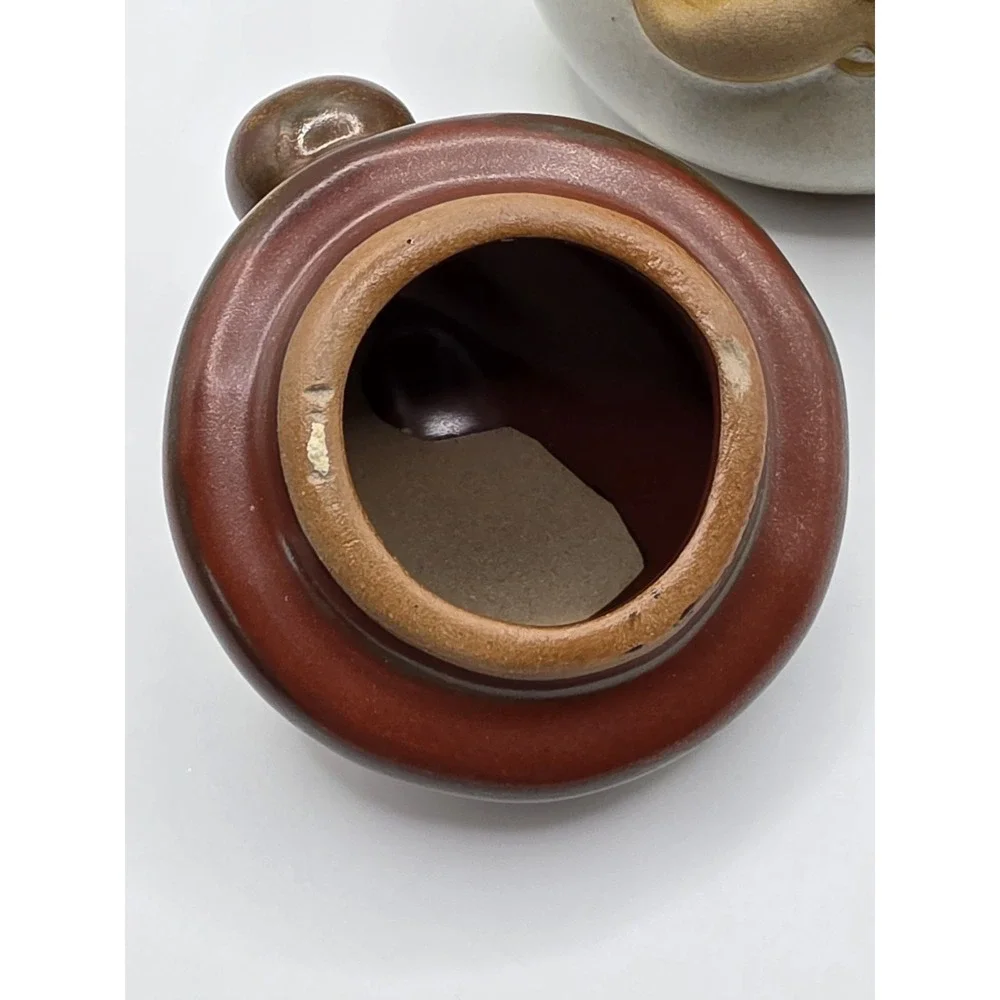 Glazed Stoneware Santa Clause Pot with Removable Hat